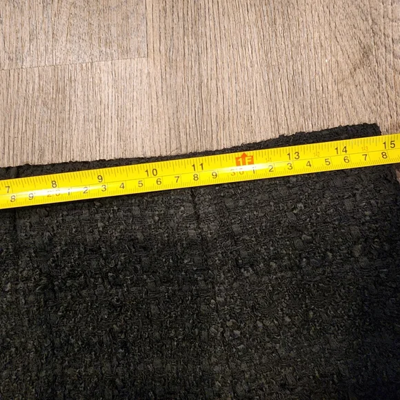 Zara Black Tweed Mini Skirt Gold Button Details - Picture 6 of 9